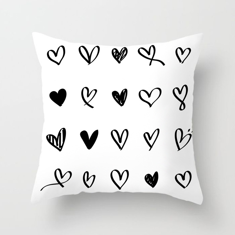 YWZN Black and White Geometric Decorative Pillowcases Polyester Throw Pillow Case Striped Geometric Pillowcase kussensloop: 9