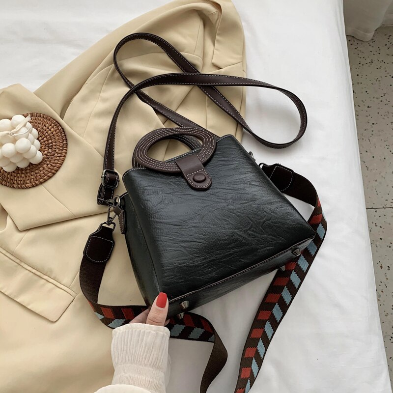 Mode Dames Tassen Dames Handtassen Circulaire Hechtdraad Handvat Retro Vrouwen Schoudertassen