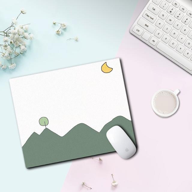 Kawaii podkładka pod mysz śliczne podkładka pod mysz Kawaii podkładka na biurko do gier biurko maty Gamer okrągły kwadrat Deskpad dla Office Home komputer stancjonarny: 260x210x3mm 16