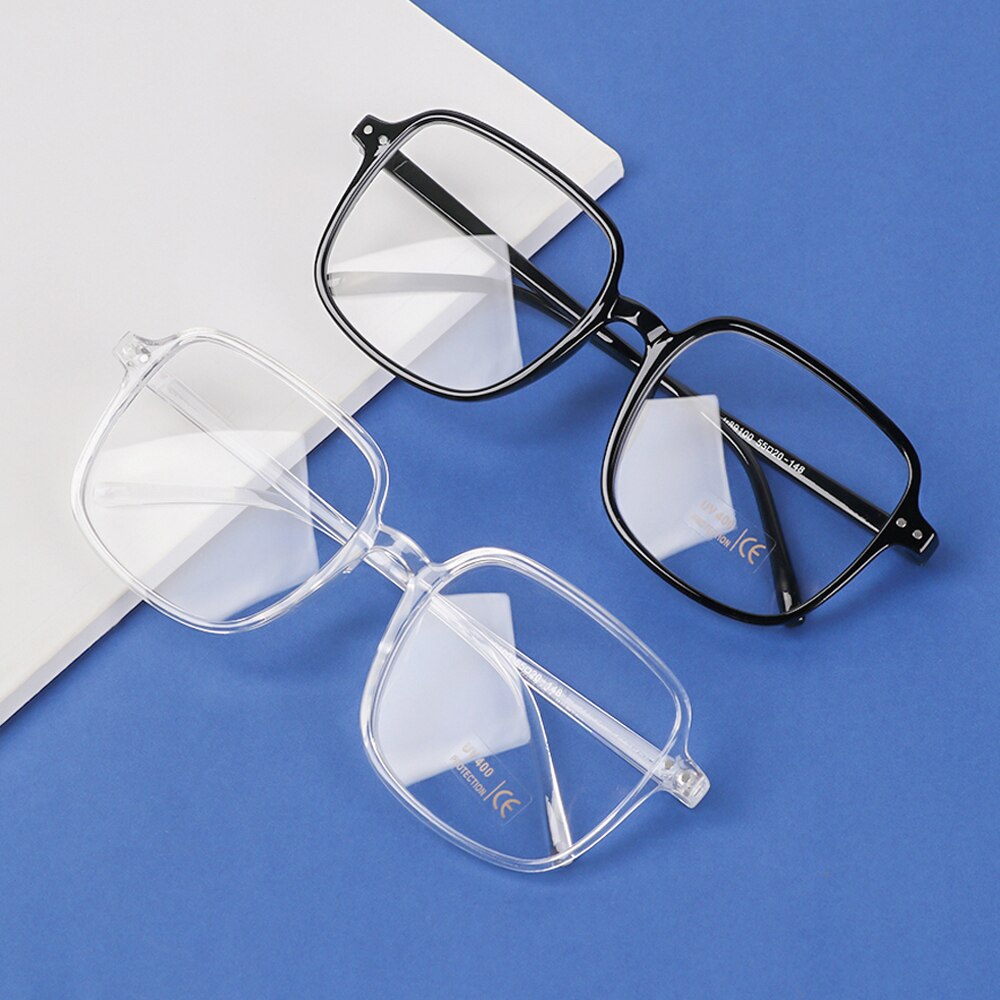 Anti-blauw licht ultralichte high-definition transparante vierkante bril straling myopie bril optische bril  -1.0 ~ -4.0