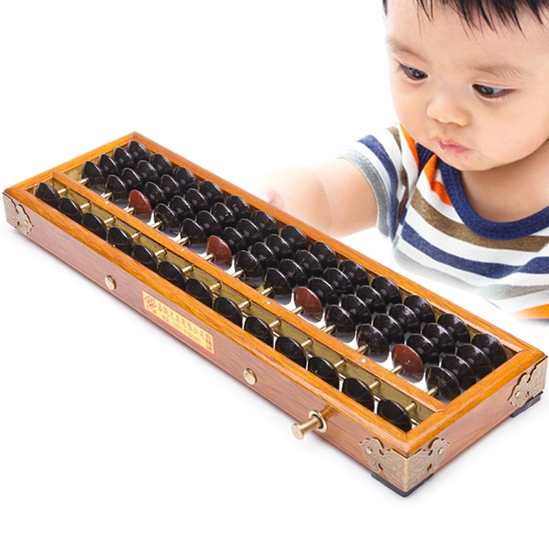 1 Pcs Houten Frame Klassieke Oude Rekenmachine Abacus Kraal Speelgoed Ontwikkelen Kid 'S Wiskunde Abacus Intelligentie