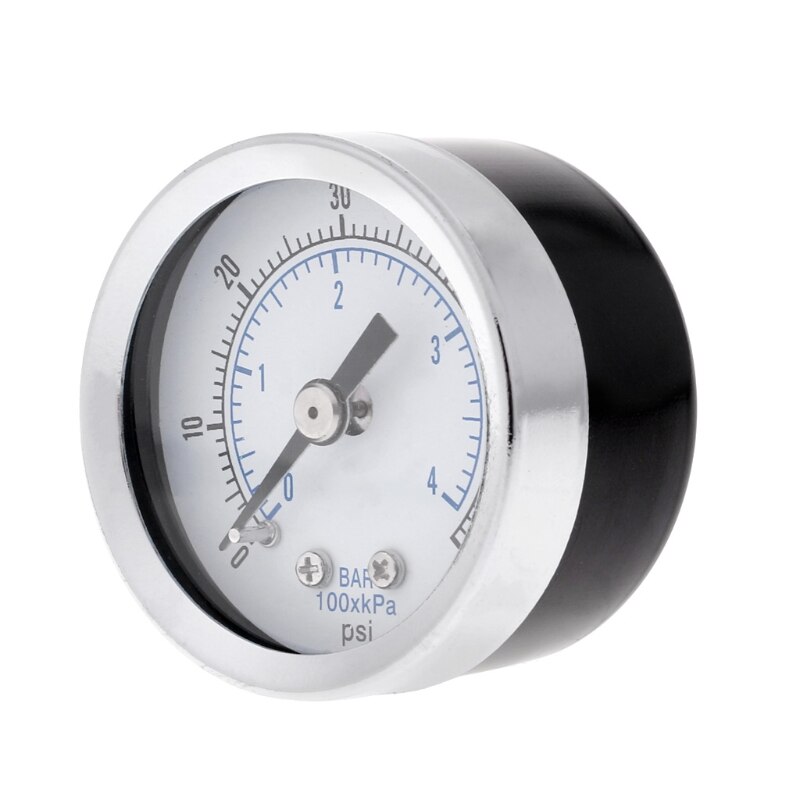 1/8" NPT Air Compressor / Hydraulic Pressure Gauge 0-60 PSI Back Mount 1.5" Face