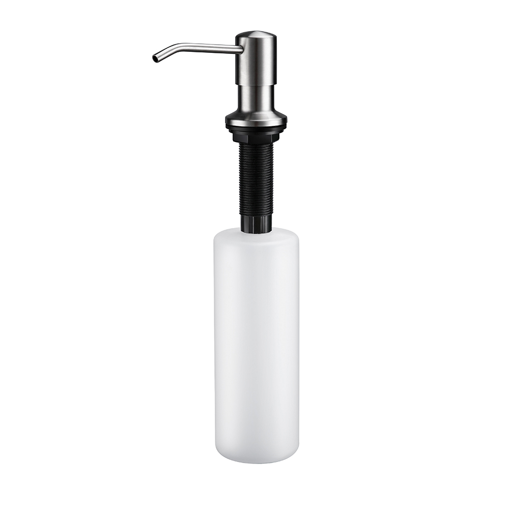 500ML Kitchen Sink Soap Dispenser Pump Hand Dispenser Detergent Liquid Soap Lotion Dispensers Stainless Steel Head Pump Bottle: Brushed Nickel