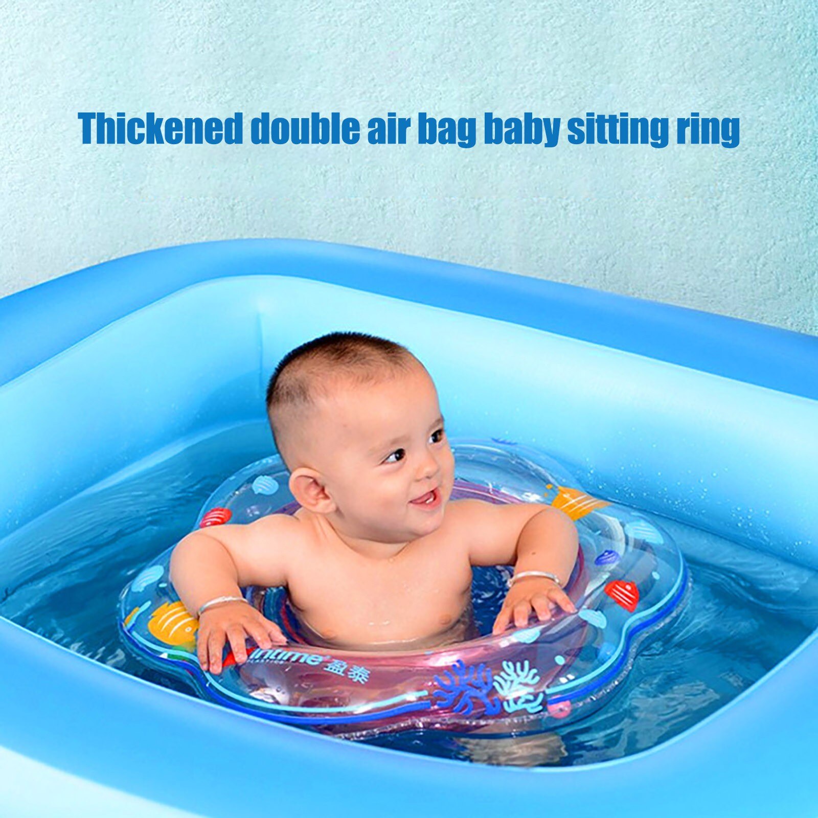 Baby Zwembad Ringen Zetel Leuke Opblaasbare Zwemmen Ring Float Seat Zwemmen Cirkel Met Dual Handvat Voor Baby Peuters Zwembad bad