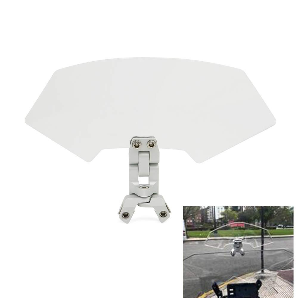 Windschutzscheibe Zubehör Universal Motorrad Windschild - Transparent/Geräuchert 28x17cm Windabweiser Getönt Spoiler