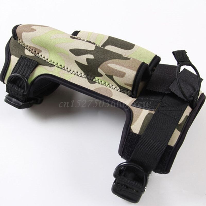 Ootdty scuba diving neopren kniv wrap camouflage sheath strop benholder 2 lommer