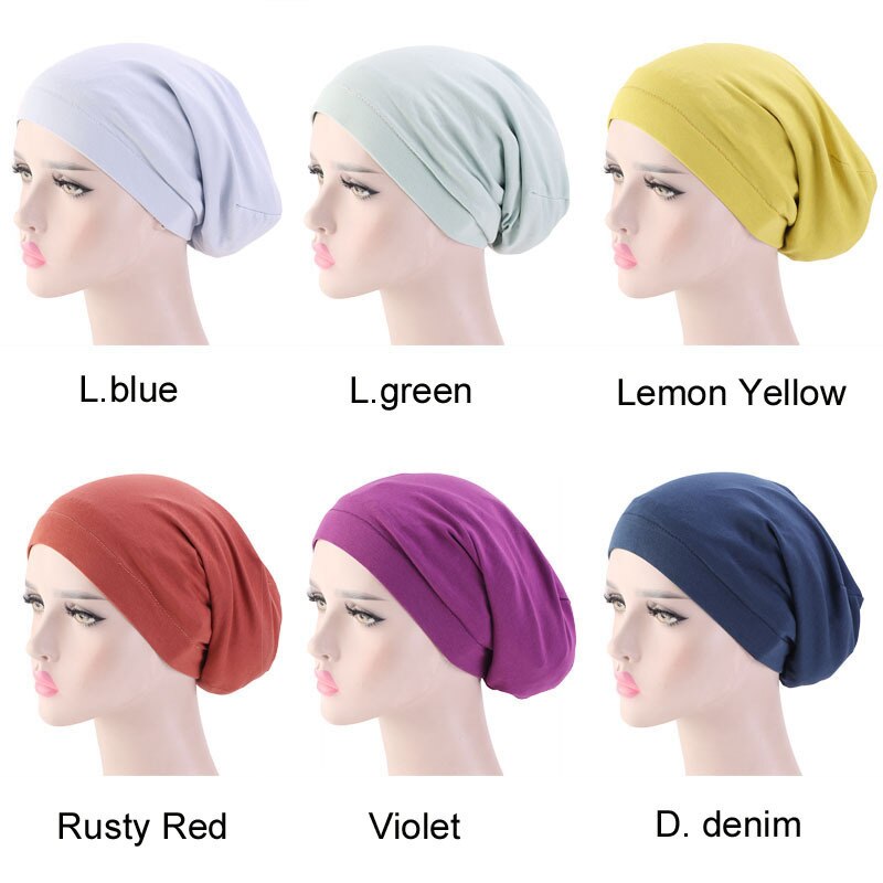 Kvinnor satin foder chemo hår keps elastiskt band nattsömn mössa cancer mössor kepsar huvudbonader hårstyling accessoarer