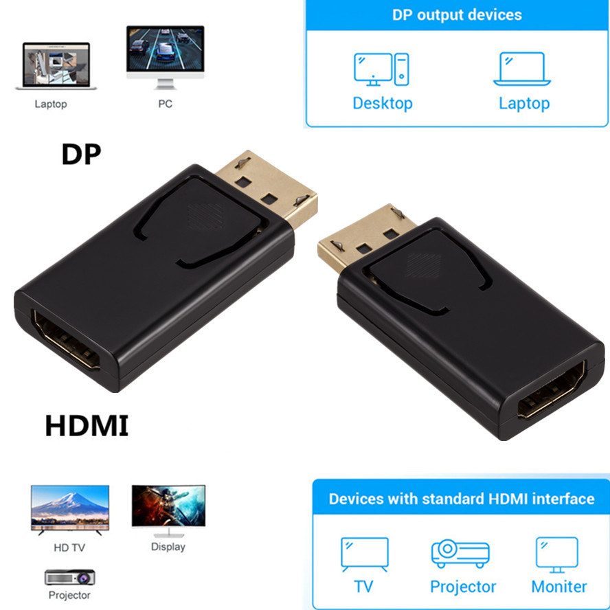 1080P DisplayPort zu HDMI Adapter Konverter Anzeige Hafen DP zu HDMI Weibliche HD TV Kabel Adapter Video Audio- für PC TV