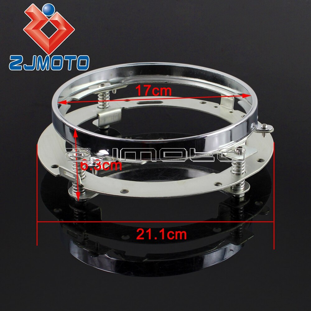 Chrome Motorcycle 7 "Ronde Koplamp Mount Ring Led Koplamp Houder Beugel Voor Harley Softail Dyna Fld Touring