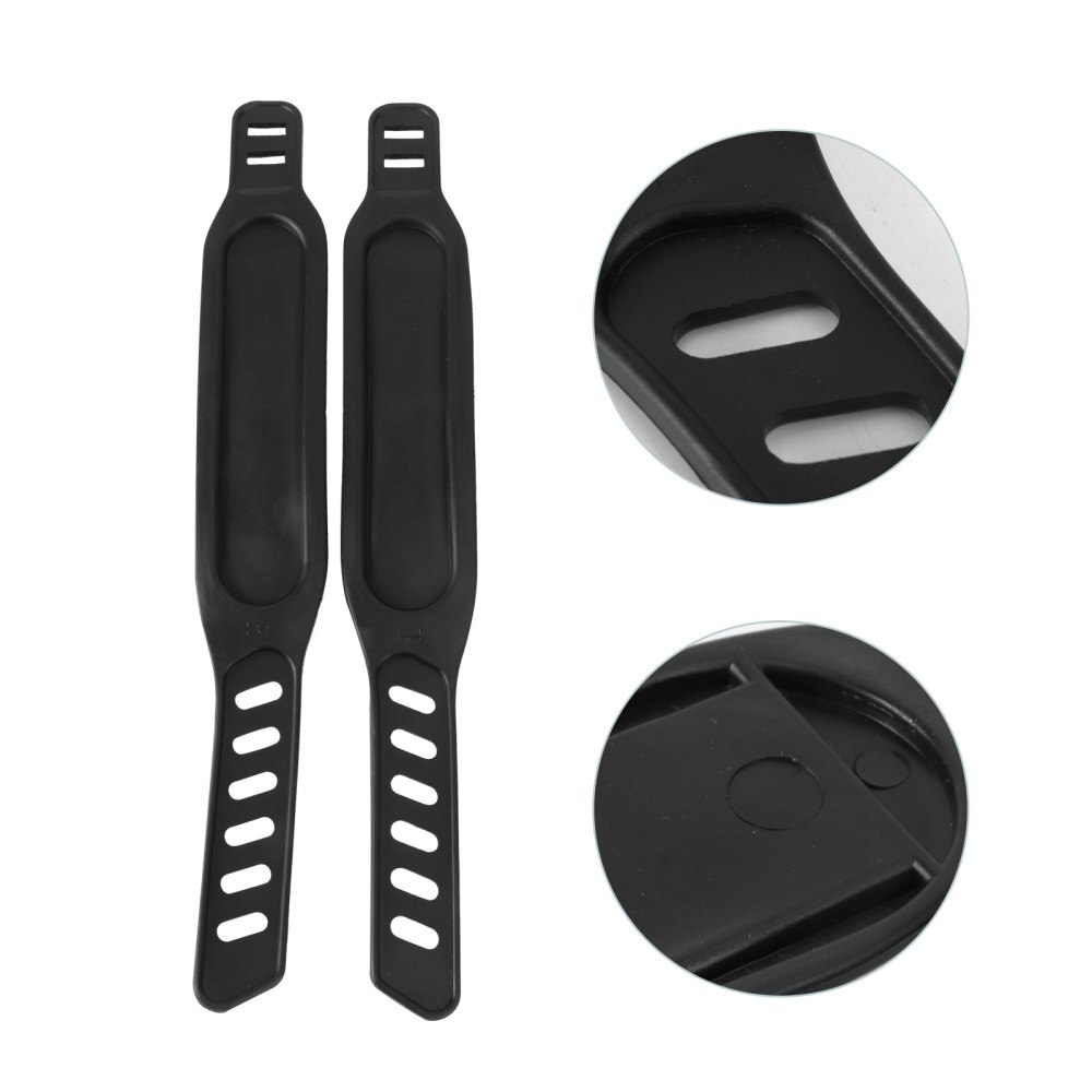 4 Pcs Foot Pedal Binding Band Foot Strap Lightweight Bike Pedal Straps for Gym Bike (Black)