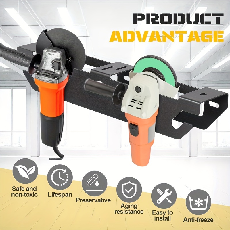 Angle Grinder Holder With Cord Hanger Wall Mount Bracket Storage For Angle Grinder Cutters Polishers Metal Angle Grinder Rack