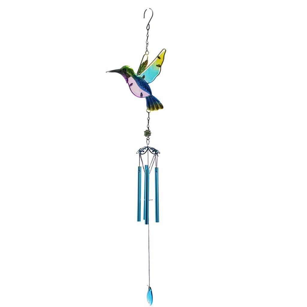 1PC peint colibri antirouille métal vent carillon suspension salle décoration vent carillons suspendus décorations offre spéciale #40: D
