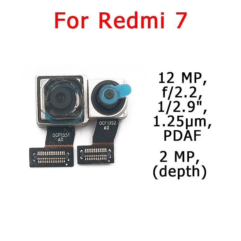 Originele Voor Achter Back Camera Voor Xiaomi Redmi 7 Belangrijkste Facing Camera Module Flex Kabel Vervangende Onderdelen: Redmi 7 Back