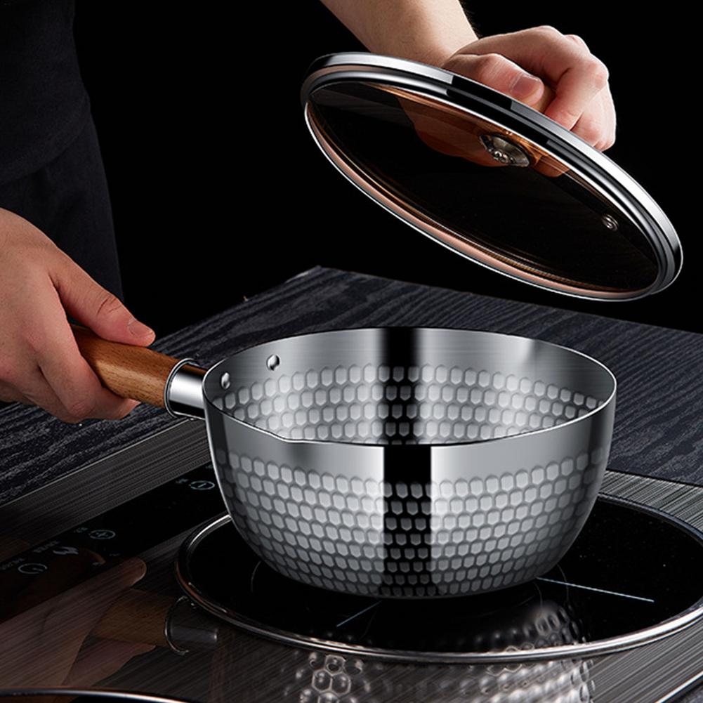 Sauce Pan With Lid Kitchen Cooking Soup Pot For Vegetables Sauces 304 Stainless Steel Sauce Pan
