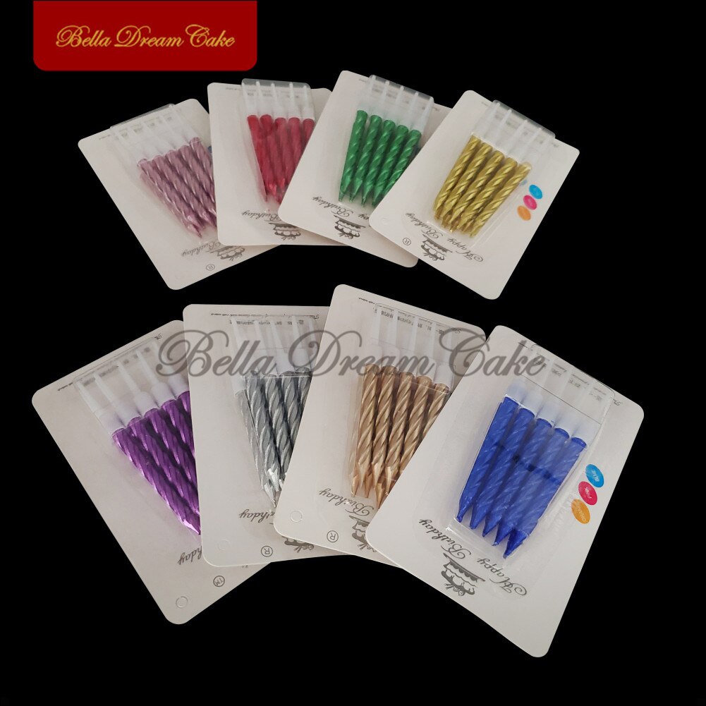 10pcs/set Thread Color Birthday Candles With Stand... – Vicedeal