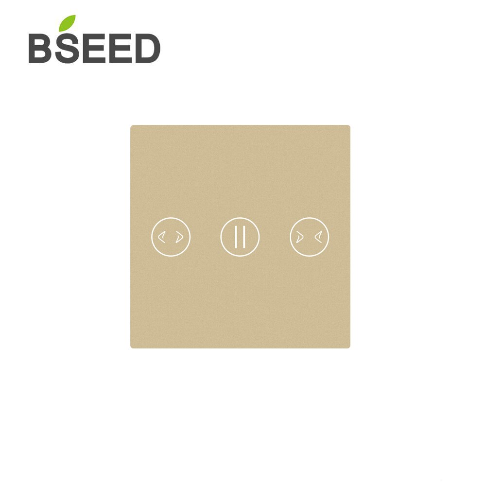 Bseed-interruptor de luz sensível ao toque, 47*47mm, para parede, painel de vidro pequeno, faça você mesmo, 1/gang, nova cortina, padrão, dimmer, partes de vidro de cristal: Curtain Golden