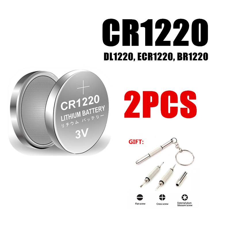 2-100pcs 45mAh CR1220 Batteria a bottone a bottone per orologio Chiave remota per auto CR 1220 ECR1220 GPCR1220 5012LC 3V Batterie al litio: Giallo