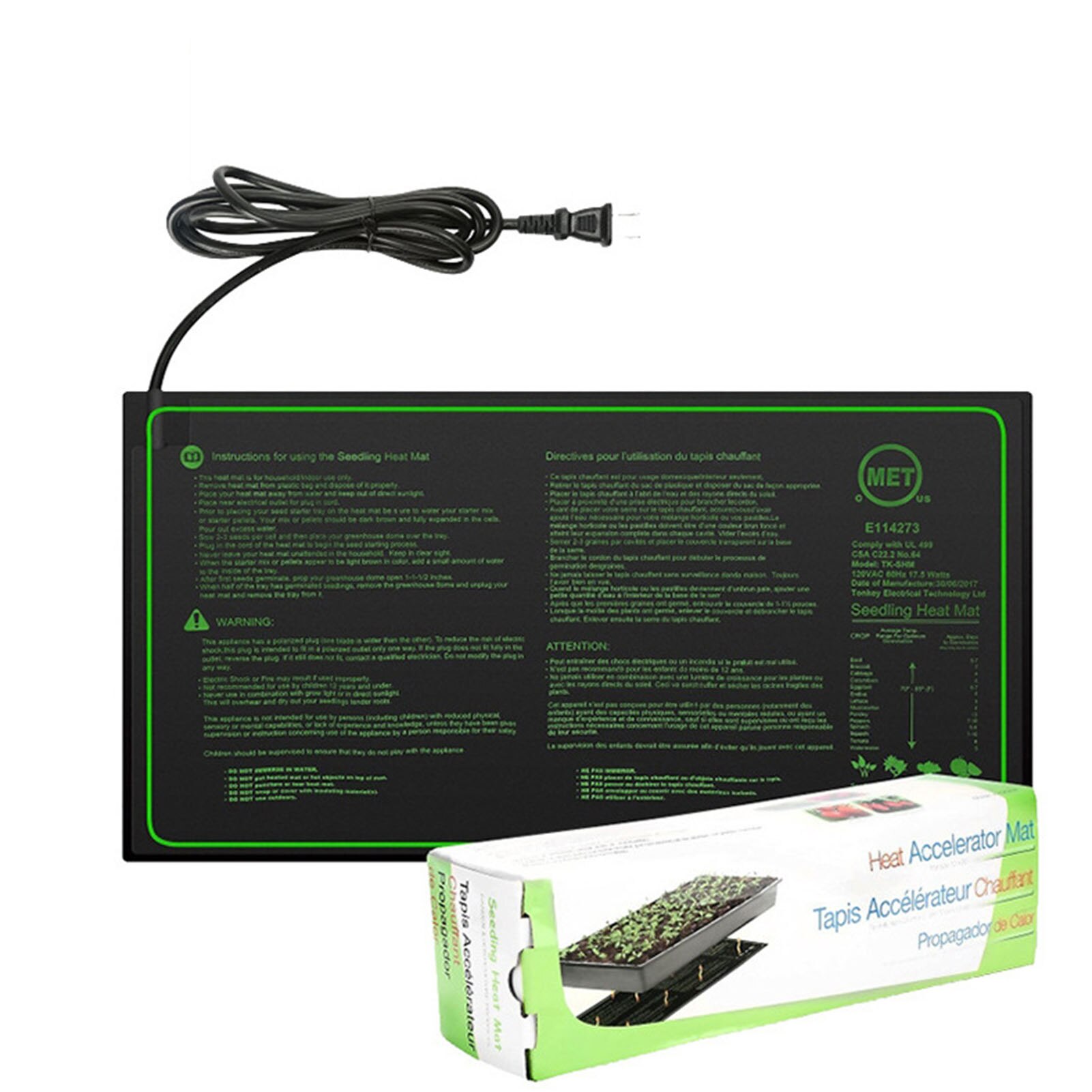 Waterproof Propagation Seedling Heating Mat 300V Plant Seed Germination Clone Nursery Heating Pad Garden Supplies