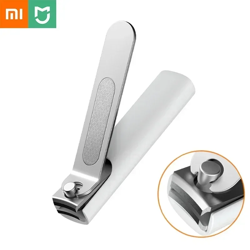 Cortauñas Xiaomi Mijia 402 de acero inoxidable, recortador de cuidado de pedicura, lima de uñas portátil con carcasa de almacenamiento antisalpicaduras