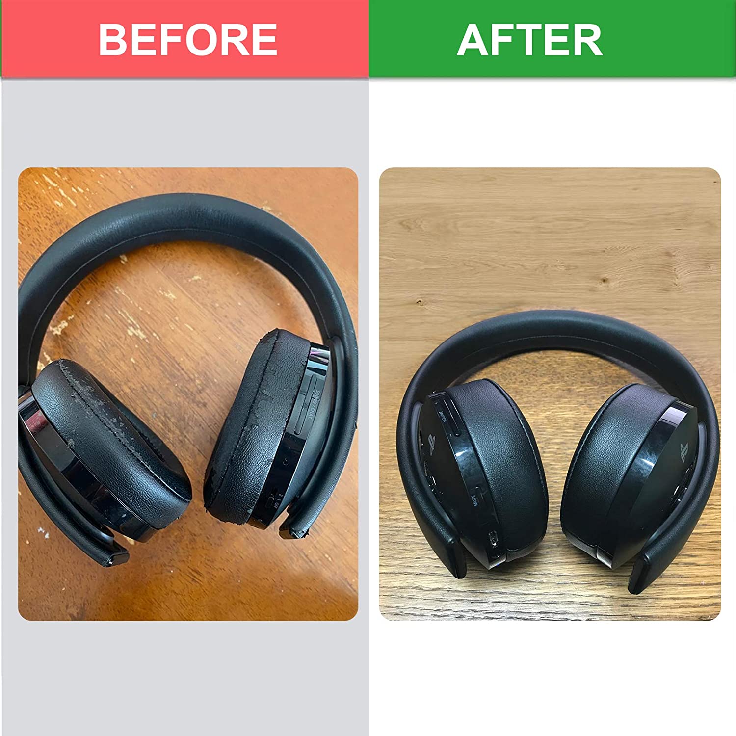 Udskiftning, ørepuder kompatible med sony gold trådløst playstation  ps4 headset, version, model cuhya -0080