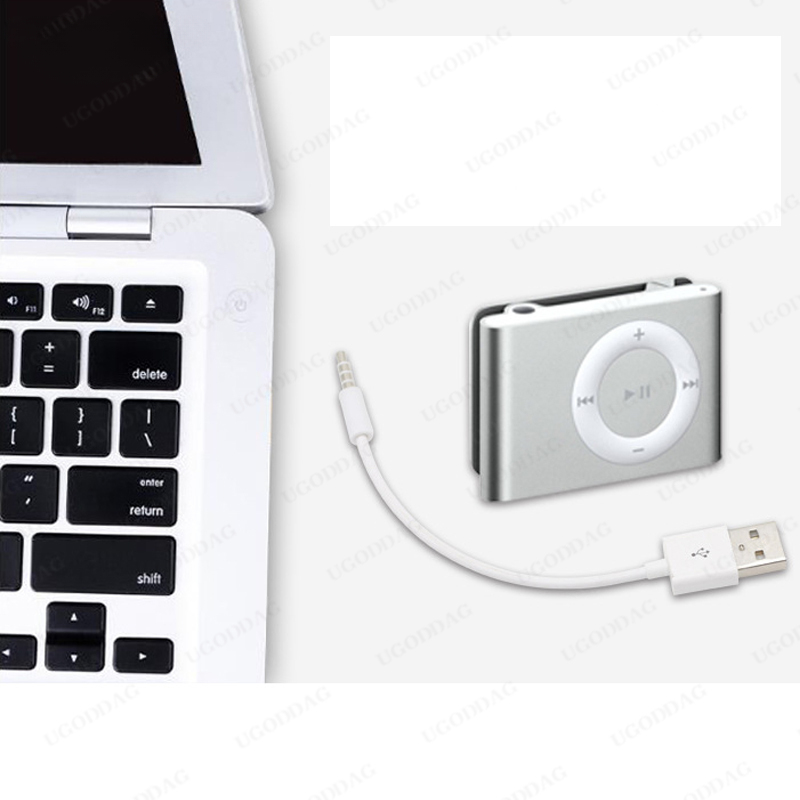 Câble adaptateur audio Jack vers USB 3.5, convertisseur de câble AUX mâle vers mâle, transfert pour Apple urgent Shuffle 3rd, 4th, 5th, 6th, 2.0mm