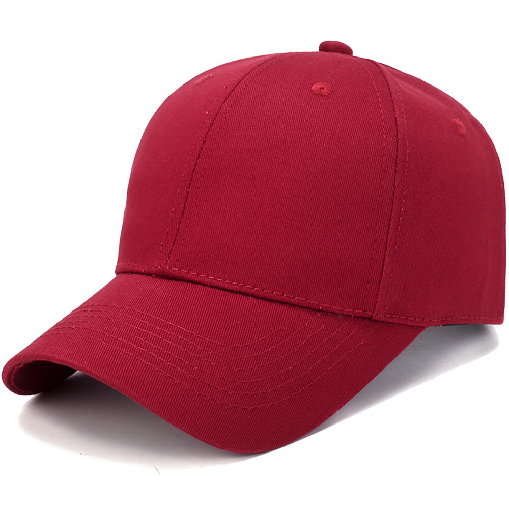 women's cap men solid unisex black women men's baseball cap men female cap black baseball cap women: Red