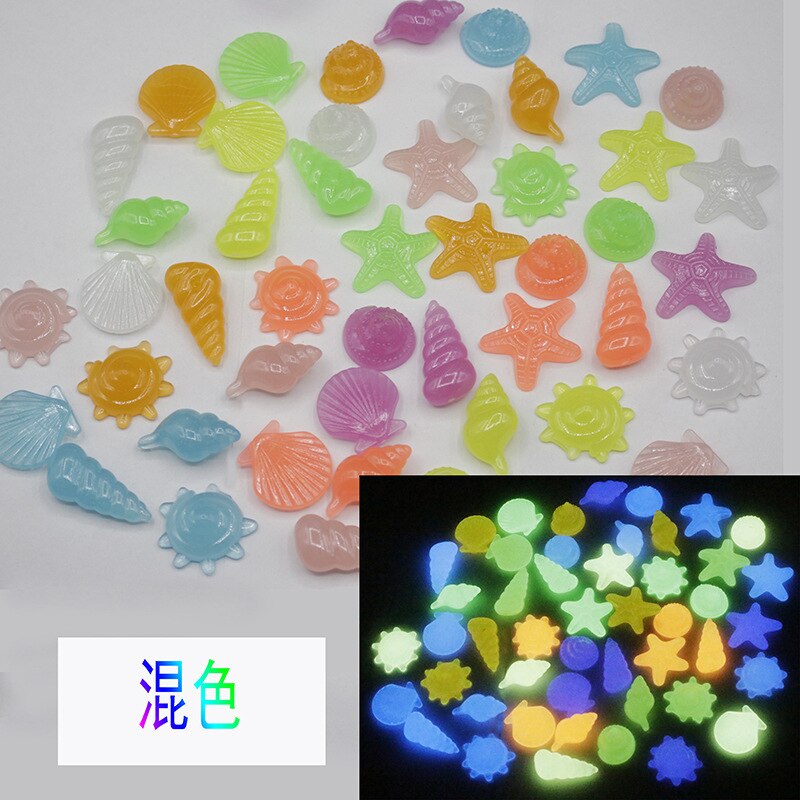 100 stuks/pak glow in the dark tuinkiezels, lichtgevende stenen voor aquariumpaden, tuinpaden, tuindecoratie, lichtgevende stenen: Oceaandier 80 stuks