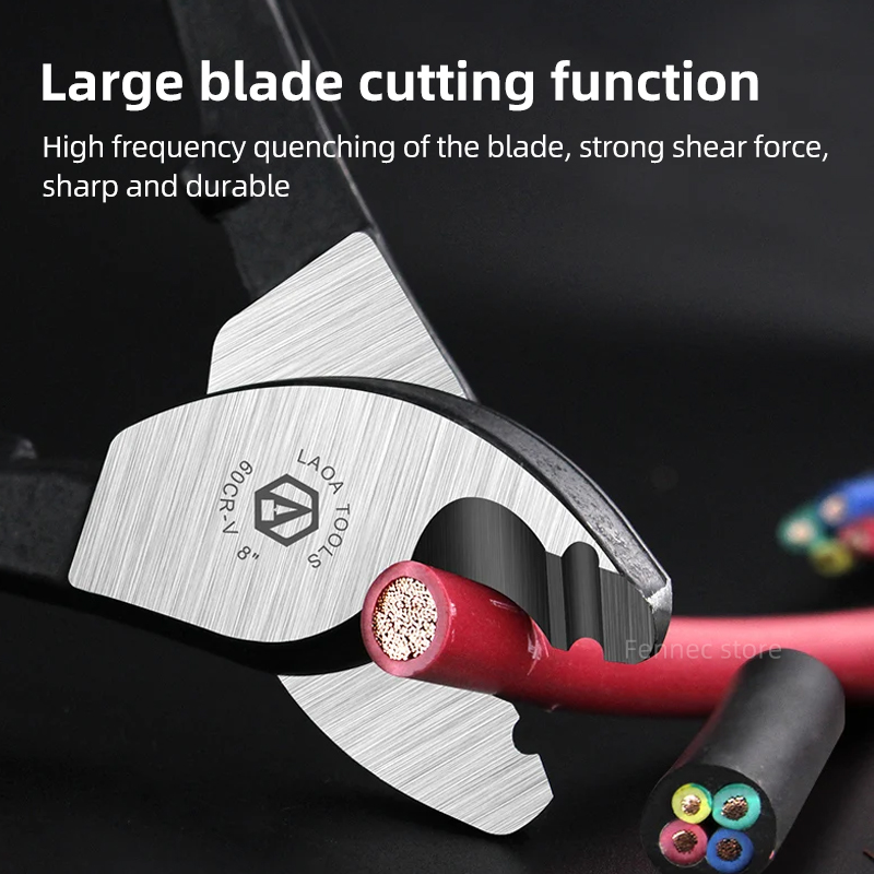 LAOA Kabelschaar CR-V Kabeltang Elektrische draadstripper Combinatie Multifunctioneel handgereedschap 6 8 10 inch Krimptang