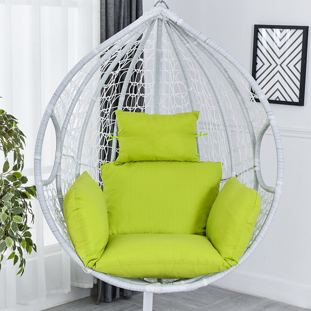 Washable Hanging Hammock Chair Cushion Outdoor Cradle Chair Pad Hanging Egg Chair Cushion Swing Chair Thick Seat Padded(No chair: A Only with Cushion
