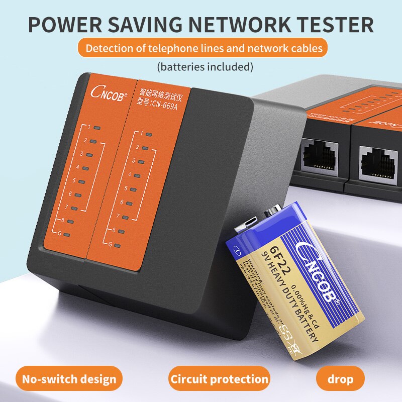 Rj45 Crimp Tool Set , 10 in 1 Portable Network Repair Box Cable Tester Plier Crimping Crimper Clamp RJ 45 Connectors Kit