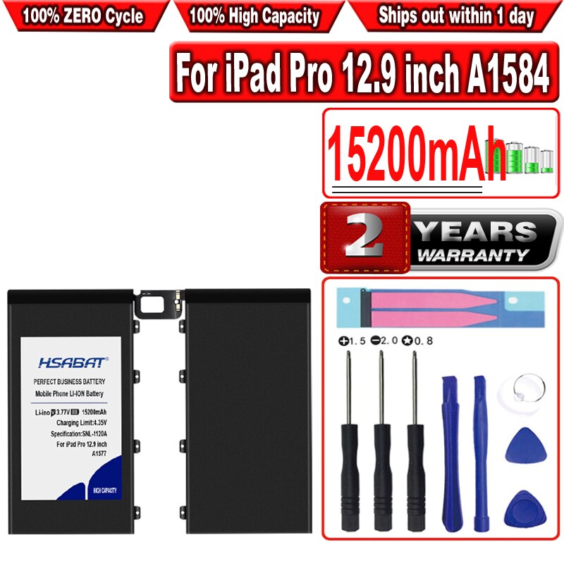 Hsabat 15200Mah Tablet Batterij Batterij Voor Ipad Pro 12.9 Inch A1584 A1652 A1577
