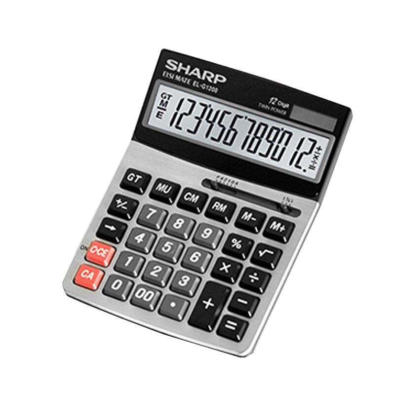 Calculadora afilada EL-G1200 ordenador Solar de oficina financiera con botón grande de pantalla grande
