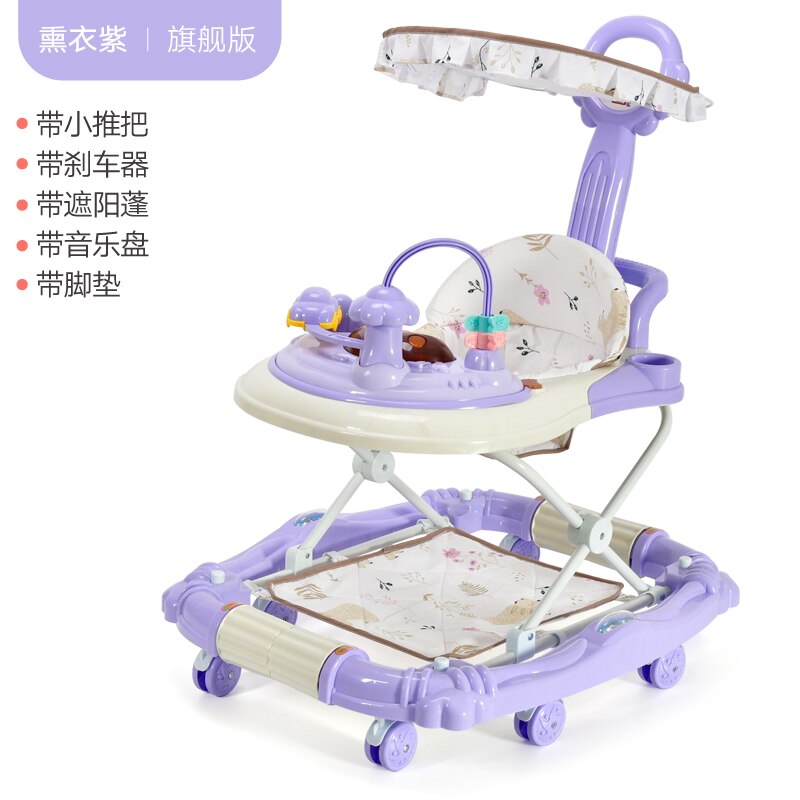 Multi-fonction bébé enfant en bas âge pousser anti-retournement walker 6-7-9-12 mois bébé jouets: purple8