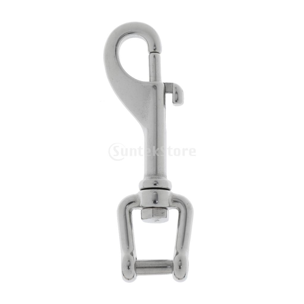 9.9cm/ 3.9 " heavy duty marine grade 316 rustfrit stål drejelig sjækle bolt karabinhage - dykning scuba clip multifunktionel