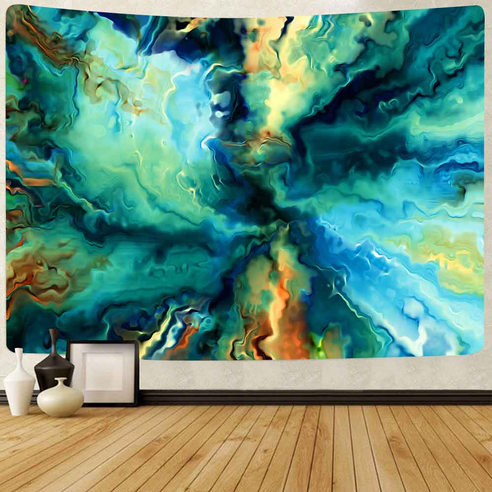 Simsant Trippy Mushroom Tapestry Great Ocean Wave Kanagawa Wall Hanging Tapestries for Living Room Bedroom Home Decor