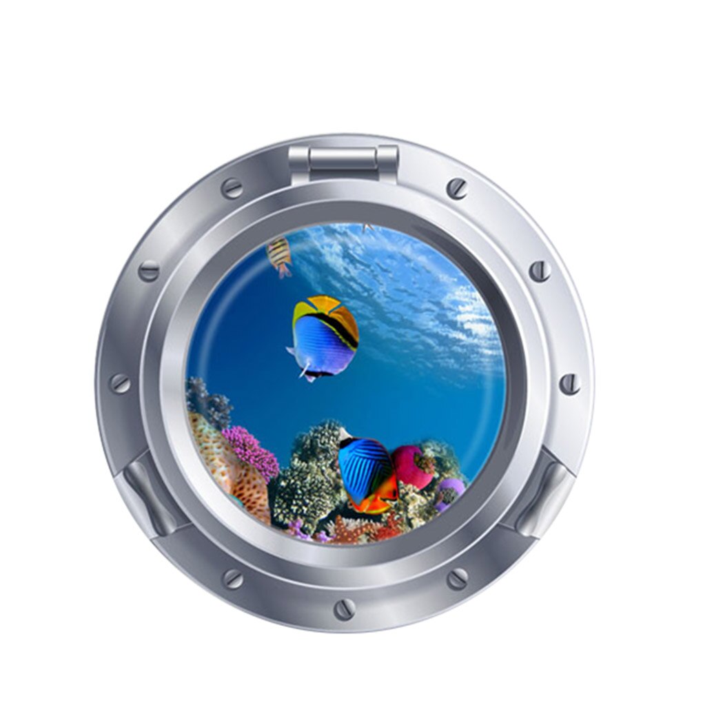 3D Submarine Window Pattern Removable Wallpaper Self Adhesive Mural Decal Art Wall Sticker Living Room Decor: NO.5
