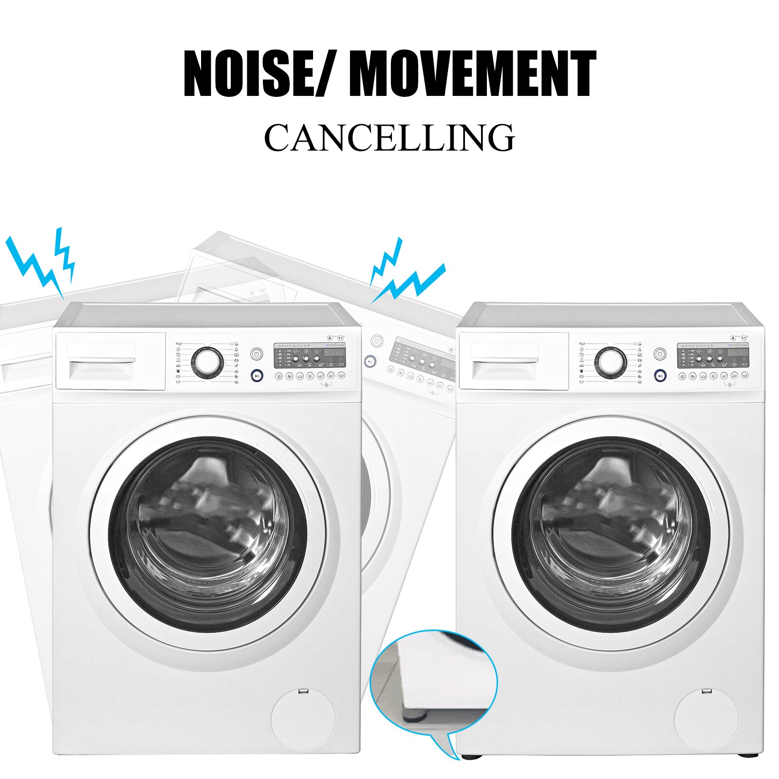 4PCS Washing Machine Anti Vibration Feet Pads Universal Fixed Rubber Mat Laundry Washer Refrigerator Furniture Feet Fixed Pads