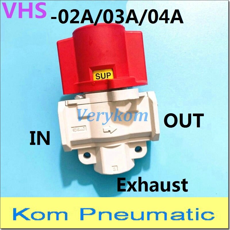 Pneumatic Residual Pressure Relief Valve VHS20-02A VHS30-03A VHS40-04A SMC Type 3 Way VHS Manual Pressure Release 1/4&quot; bsp 3/8&quot;