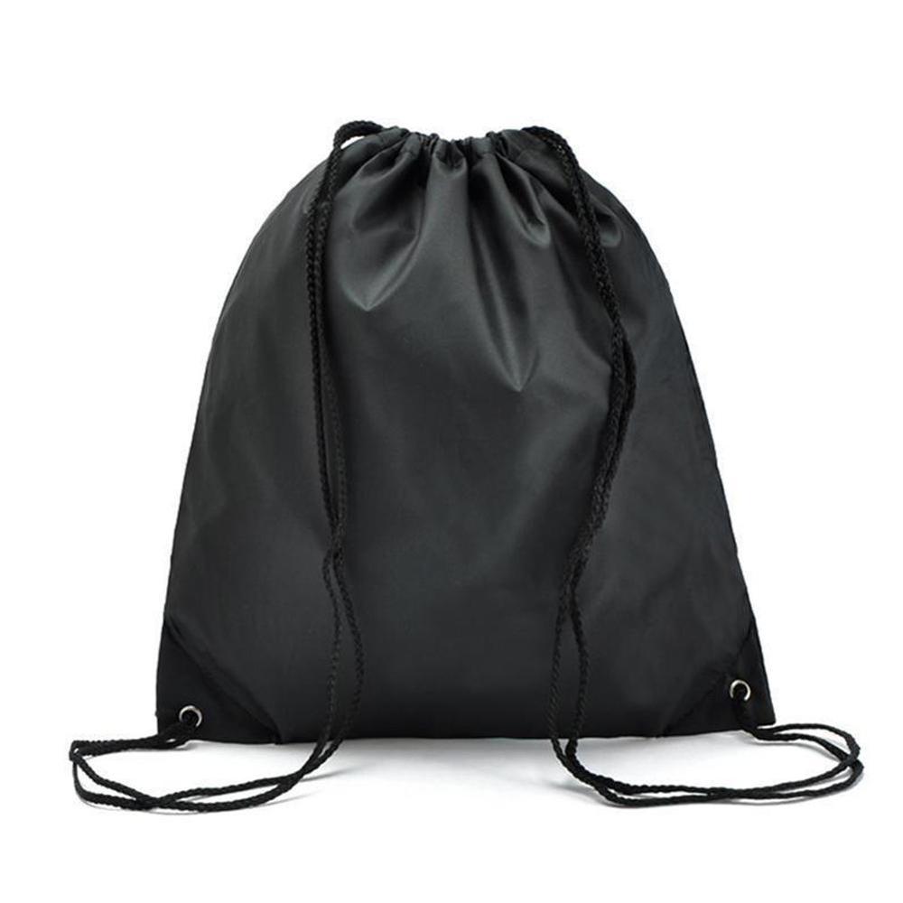Bærbar letvægts rygsæk bæltetaske rejse sport udendørs vandreture opbevaringspose oxford stofpose: Sort