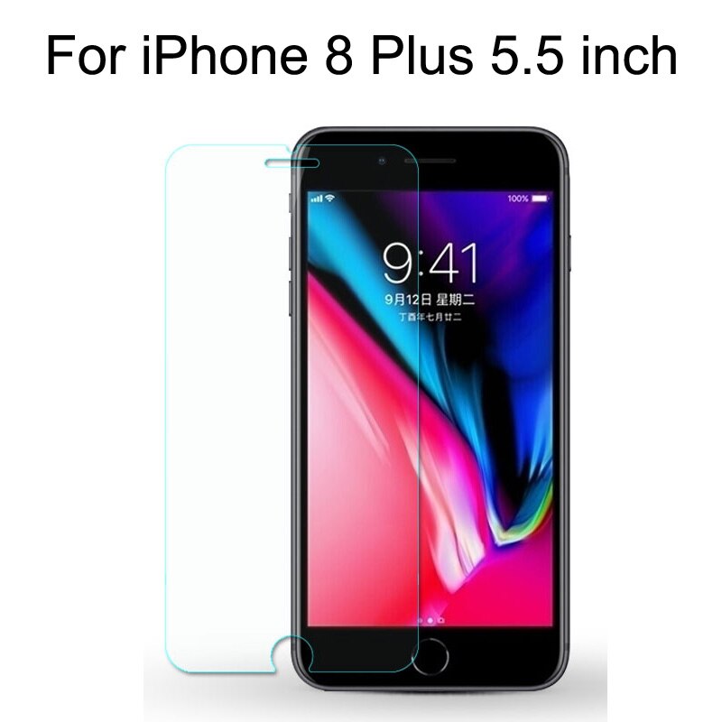 Tempered Glass for iPhone 6 6S Screen Protector for iPhone 7 Plus Glass Film for iPhone 8 plus X SE 5 5S Tough Protection 4 4S: iPhone 8 Plus