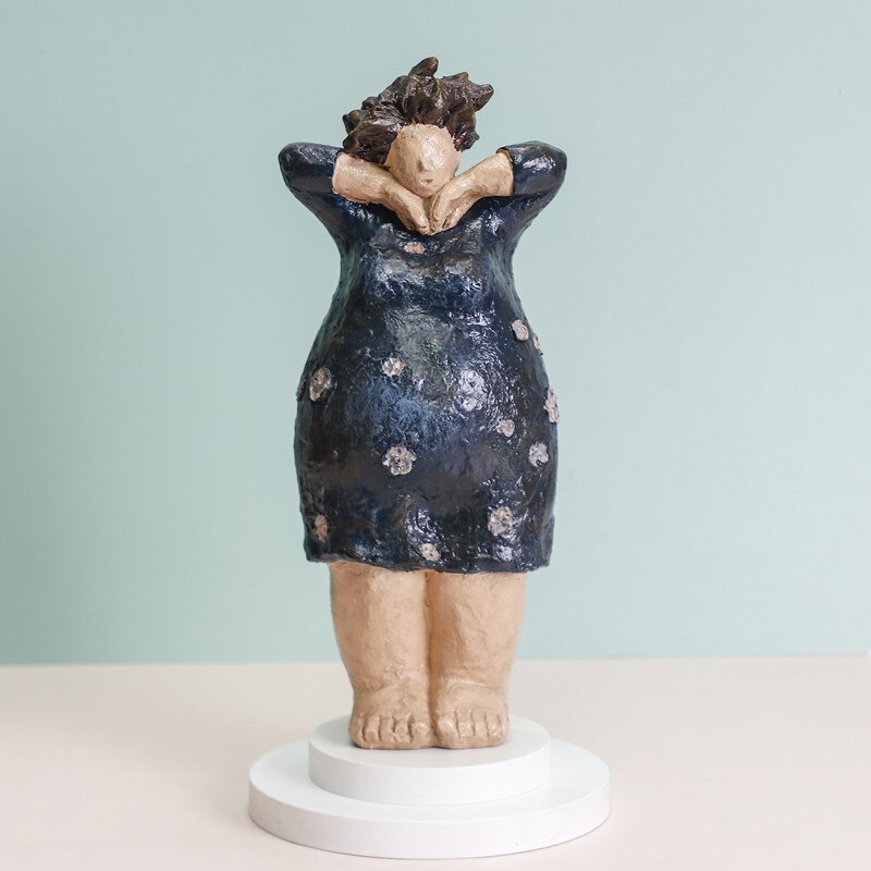 Abstract Fat Lady Figurines Art Yoga Plump Women Statues Resin Female Character Tabletop Decor Crafts Home Decoration Ornaments