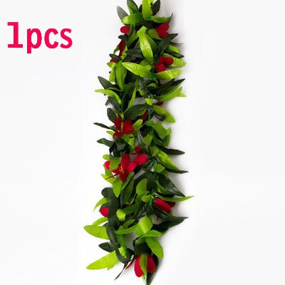 3 stk hawaiian kunstige blomster guirlande halskæde sommerfugl blad blomst leis blad fest hawaiian pool fest dekorationer: Rød 1 stk