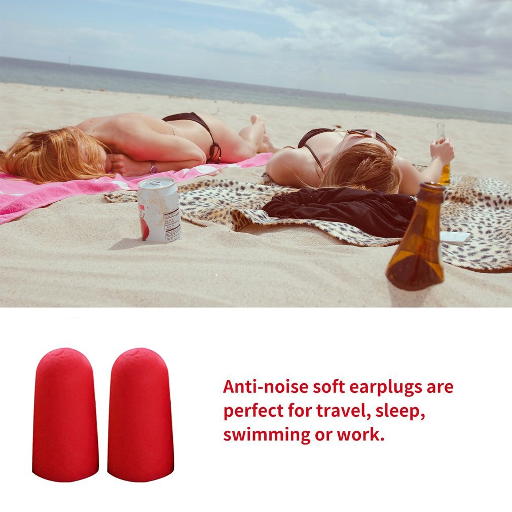 1pair Soft Sponge Ear Plugs Sound Insulation Ear Protection Earplugs Noise Reduction Sleeping Plugs Color Random