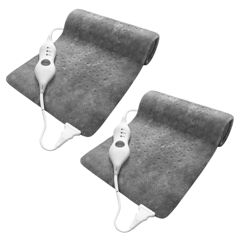 2X Extra Large Electric Heating Pad For Back Pain And Cramps Relief 12X24 Inch - For Moist &amp; Dry Therapy US Plug: Default Title