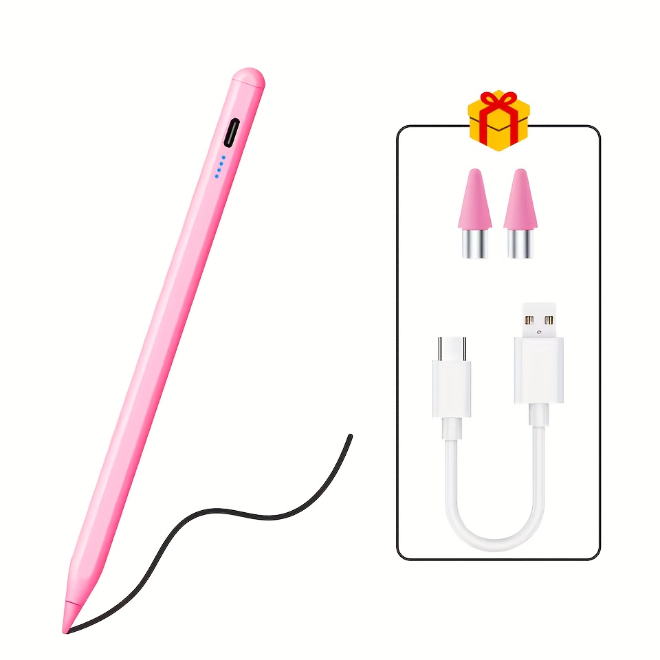 Styluspen voor ipad 9.7 " pro air mini 12 inch 1st 2nd 3rd 4th 5th universele touchscreen capacitieve pen accessoires pencil p: Roze