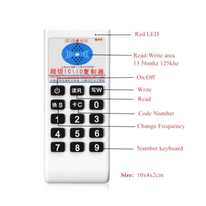 Handheld Frequency 125Khz-13.56MHZ Copier Duplicator Cloner RFID NFC IC card reader & writer
