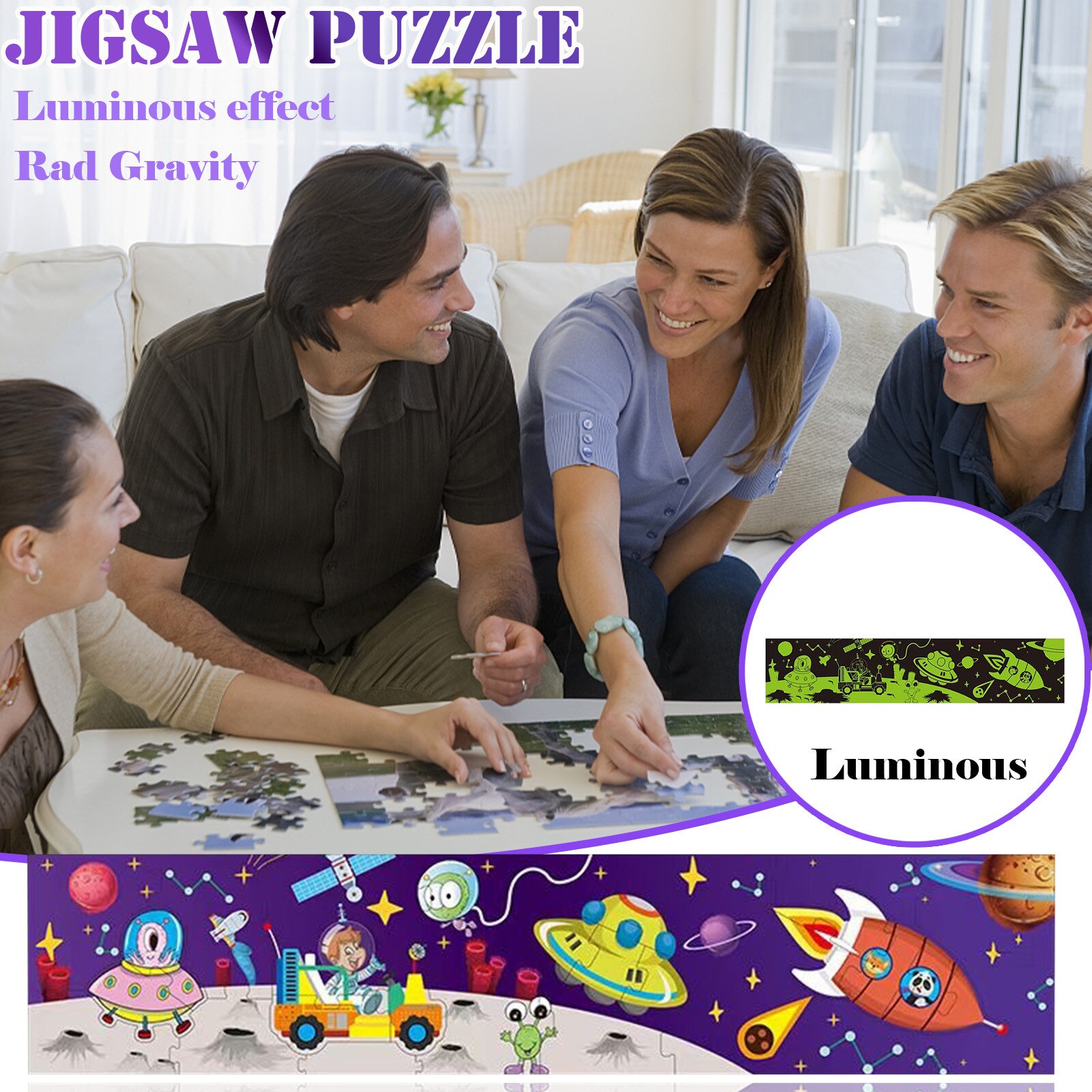 Kid 30-80 Stuks Lichtgevende Ruimte Adventure En Mini Dier Papier Puzzel Volwassen Kinderen Speelgoed Vorm Puzzel Educatief speelgoed: WHITE