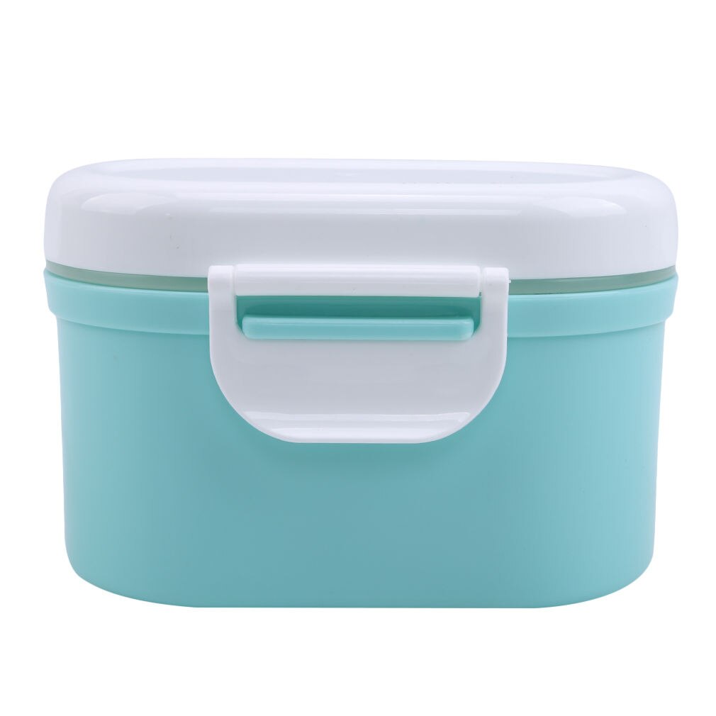 Baby hoge capaciteit melkpoeder opslagdoos dubbele laag baby draagbare babyvoeding container voedingsdoos voor pasgeborenen pp verpakking: Groen klein