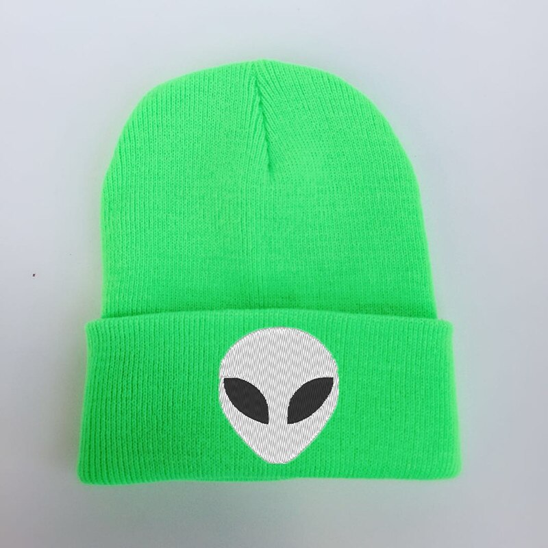 Alien kostuum baby hoed fotografie rekwisiet hoed cartoon pet gopro superheld schedel ufo hoed voor jongens en meisjes winter accessoire: Lichtgroen