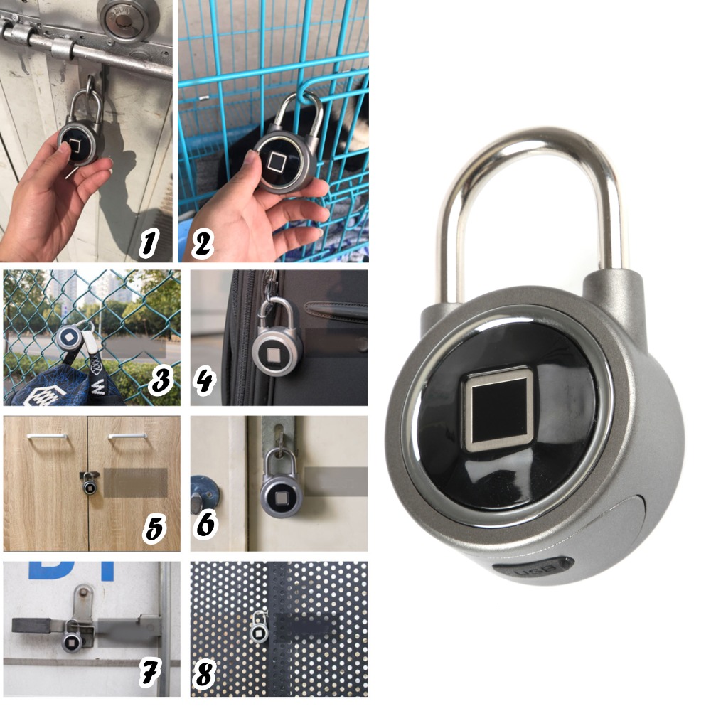 Bluetooth Fingerabdruck Vorhängeschloss Handy, Mobiltelefon APP Steuerung Clever Schloss Für Gepäck Lagerbier Schlafsaal draussen-aktivitäzehn